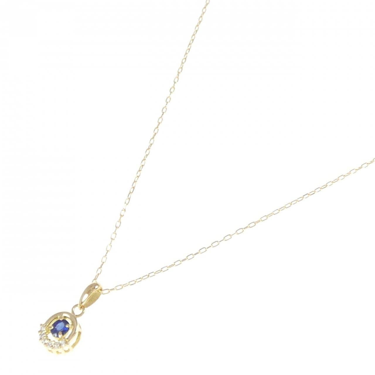 K18YG sapphire necklace