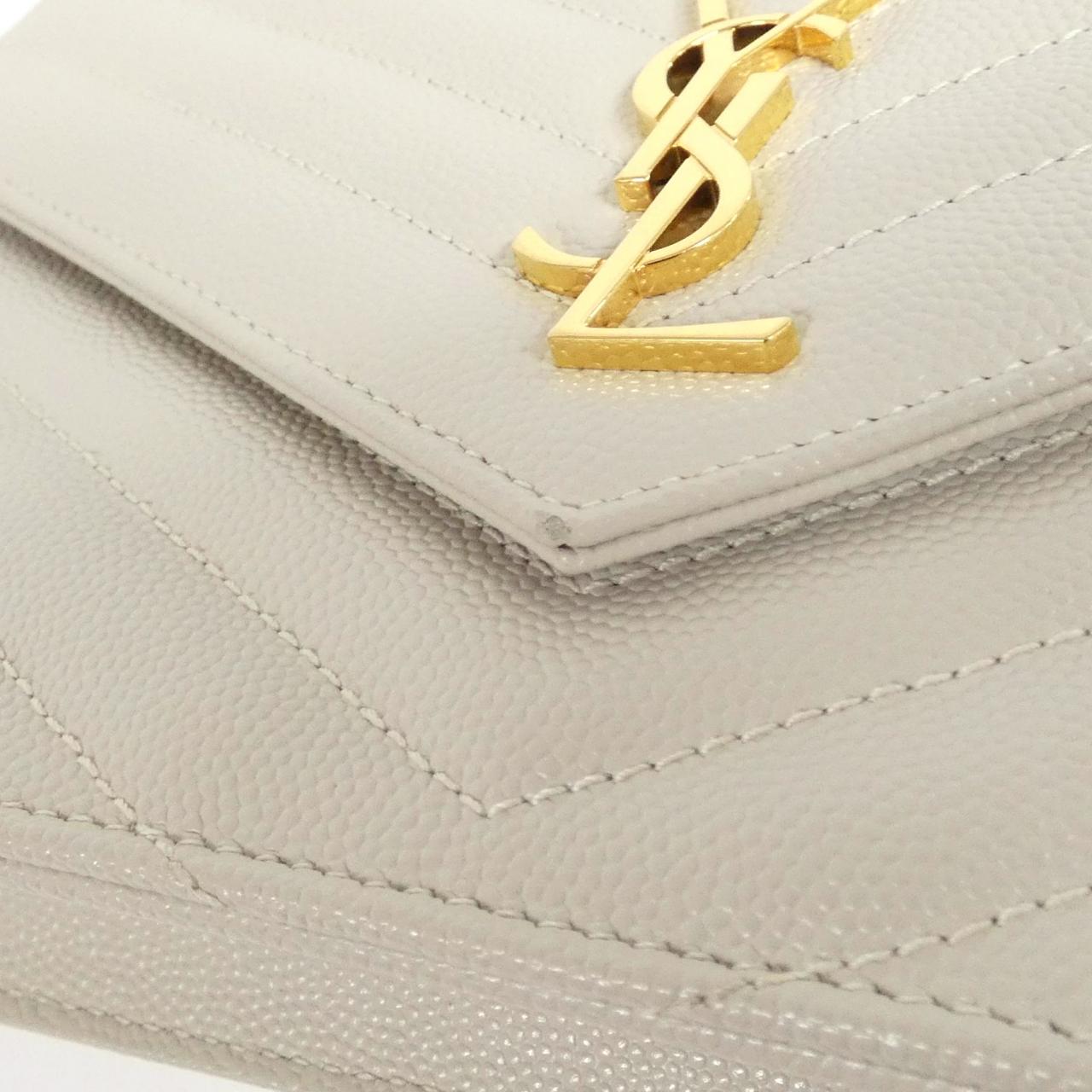 サンローラン 393953 BOW01 チェーンウォレット