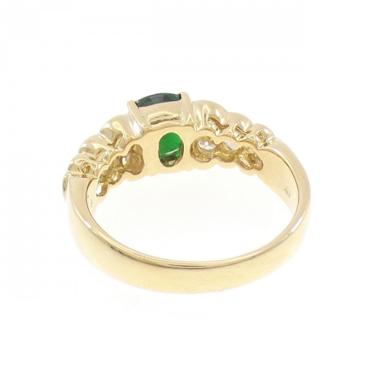 K18YG グリーンガーネット リング 1.180CT