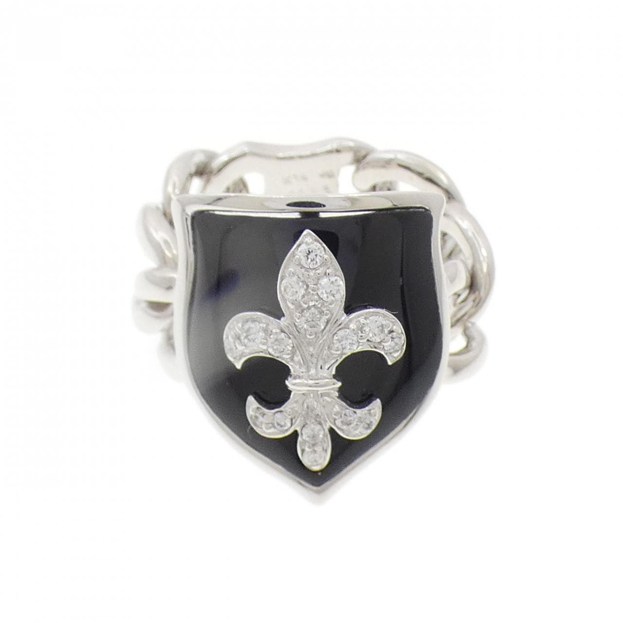 K18WG オニキス リング