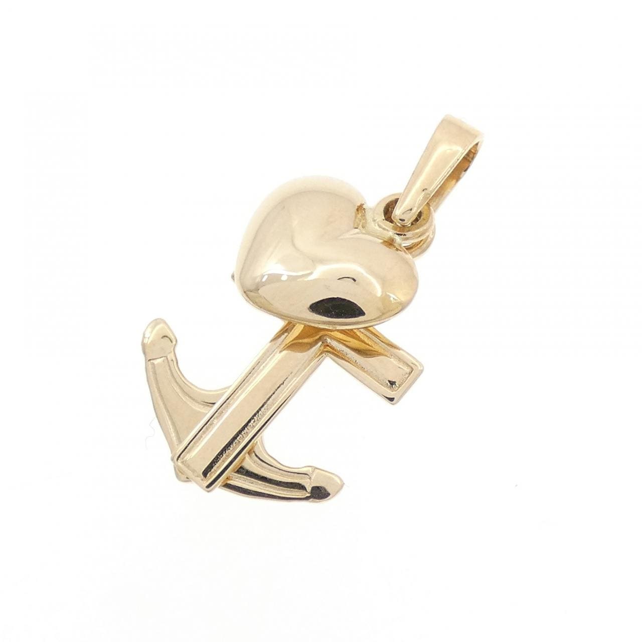 585YG ハート×クロス ペンダント