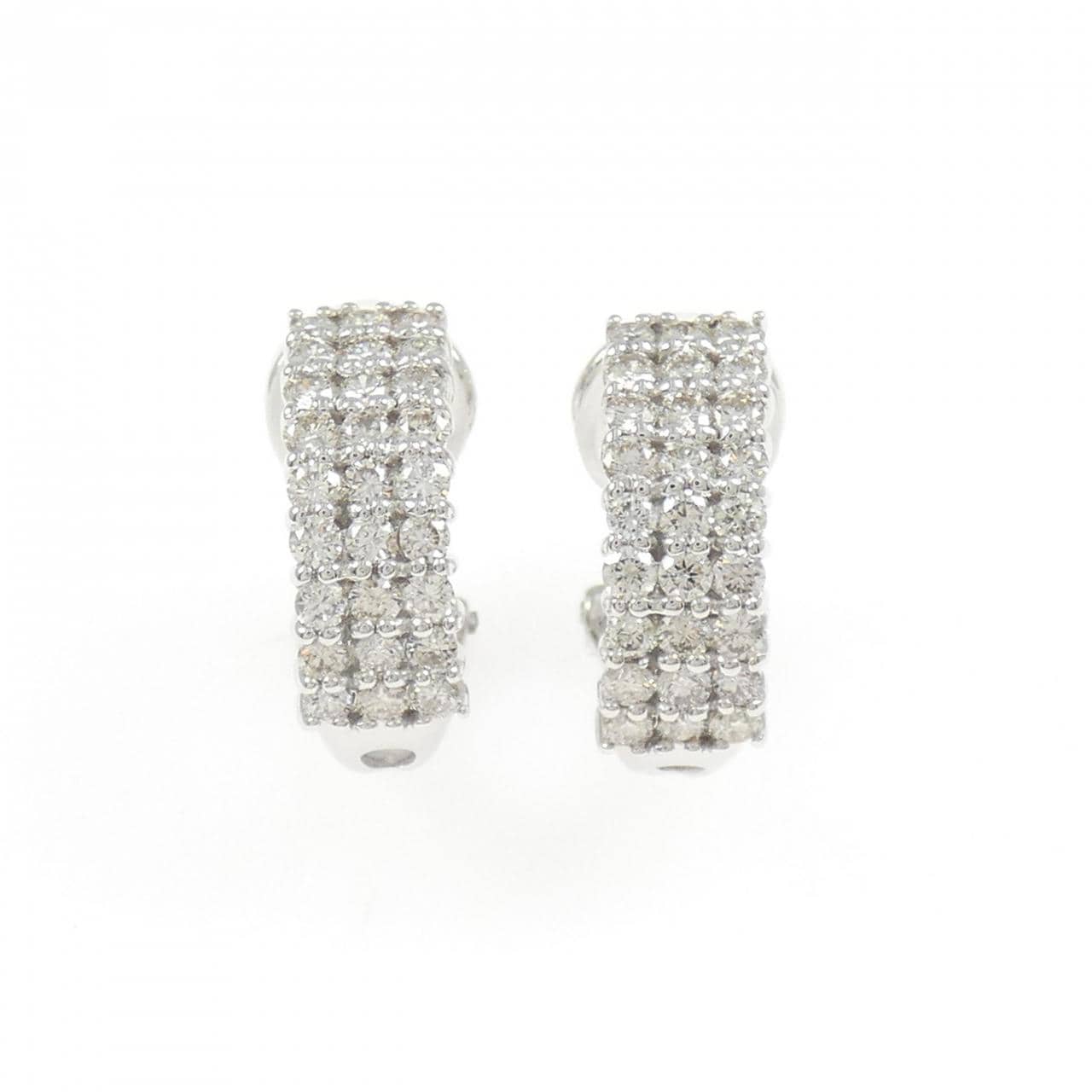 K18WG ダイヤモンド ピアス/イヤリング 1.08CT