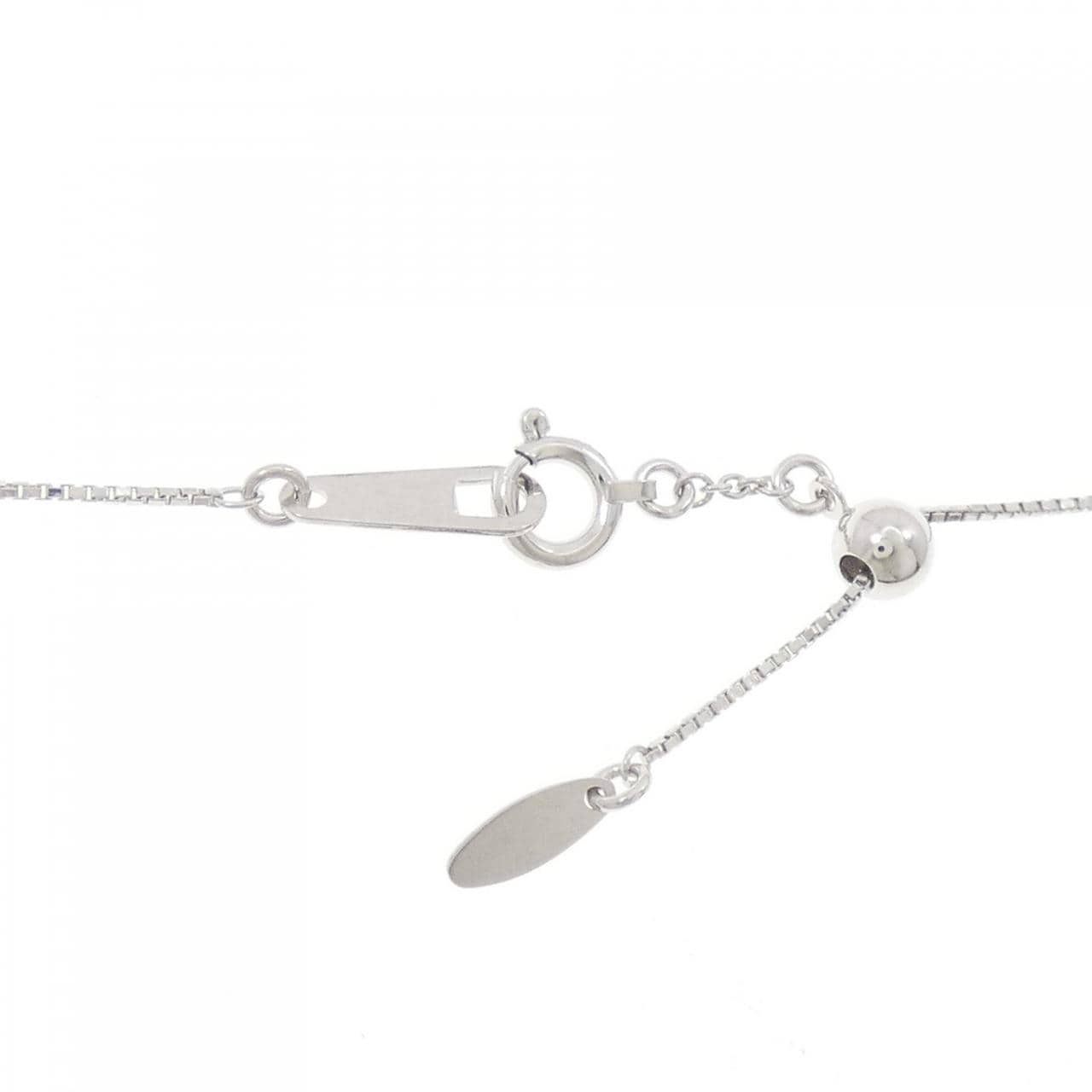 K18WG スリーストーン ダイヤモンド ネックレス 0.50CT