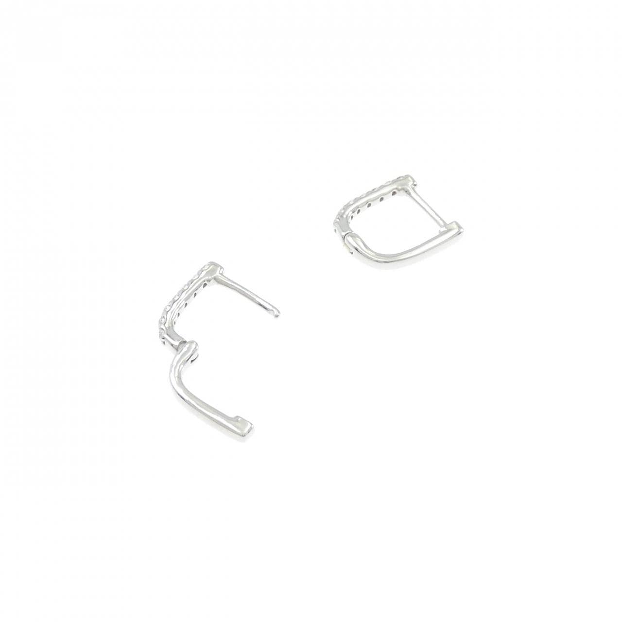 K18WG ダイヤモンド ピアス 0.08CT