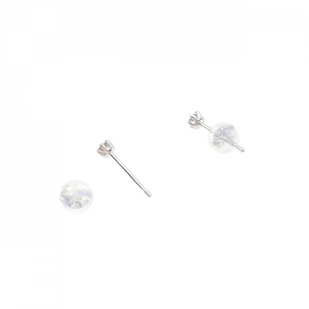 [新品] PT900单钻鑽石耳環 0.10CT
