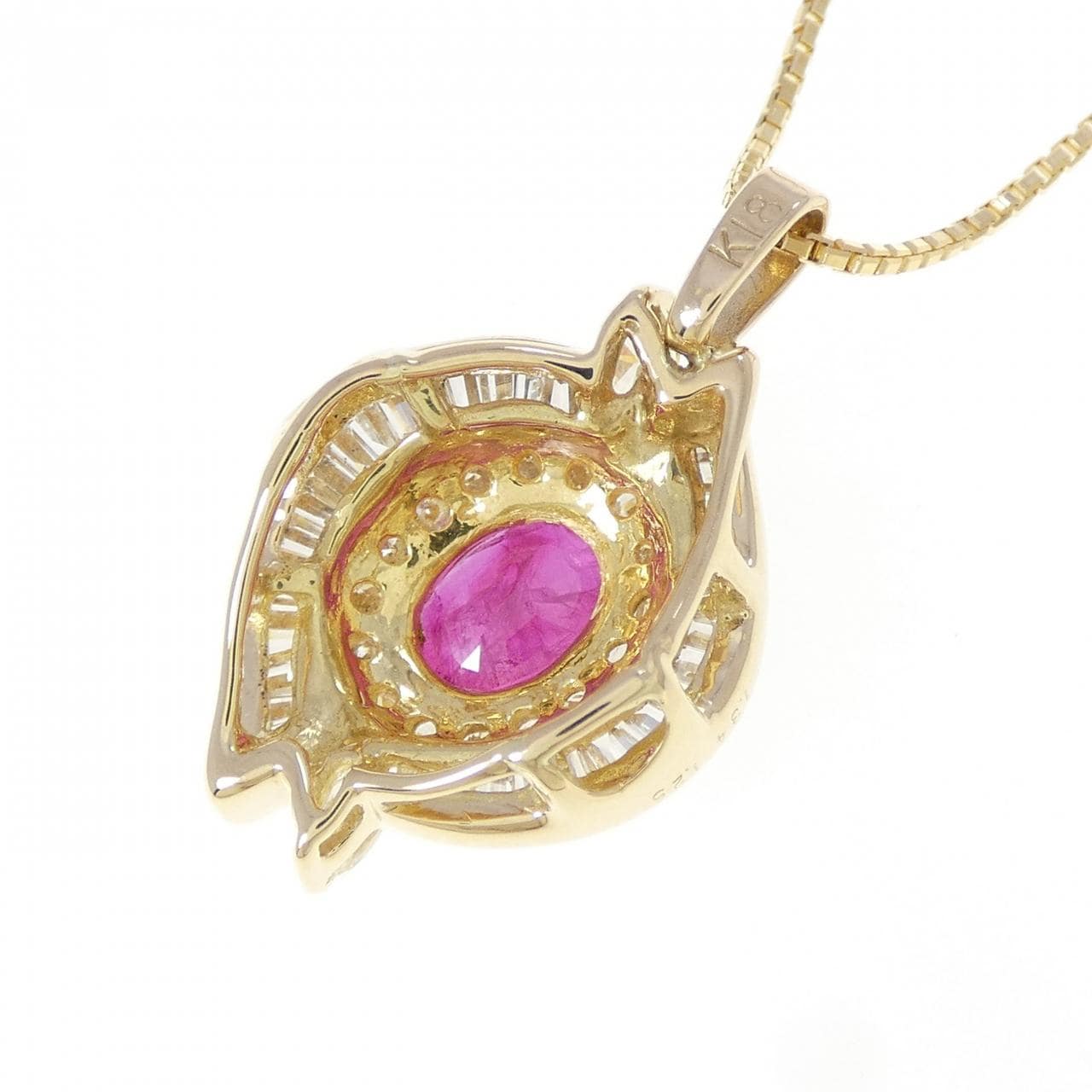 K18YG ルビー ネックレス 1.34CT