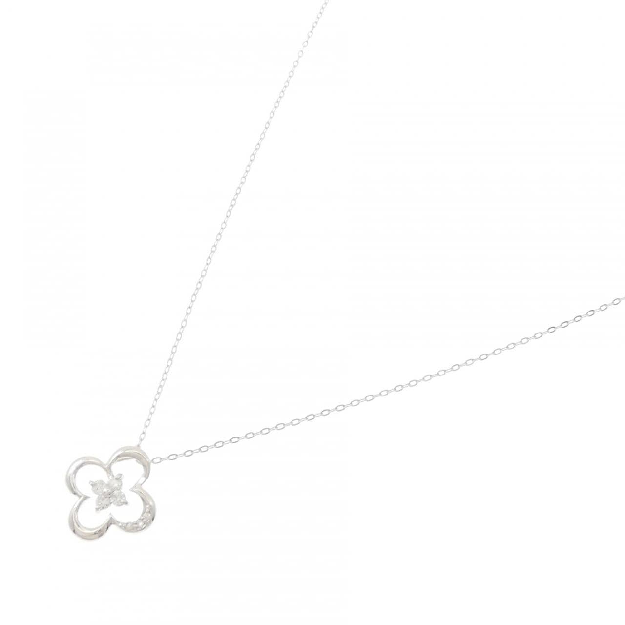 K18WG ダイヤモンド ネックレス 0.10CT