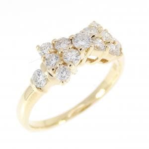 K18YG リボン ダイヤモンド リング 0.54CT
