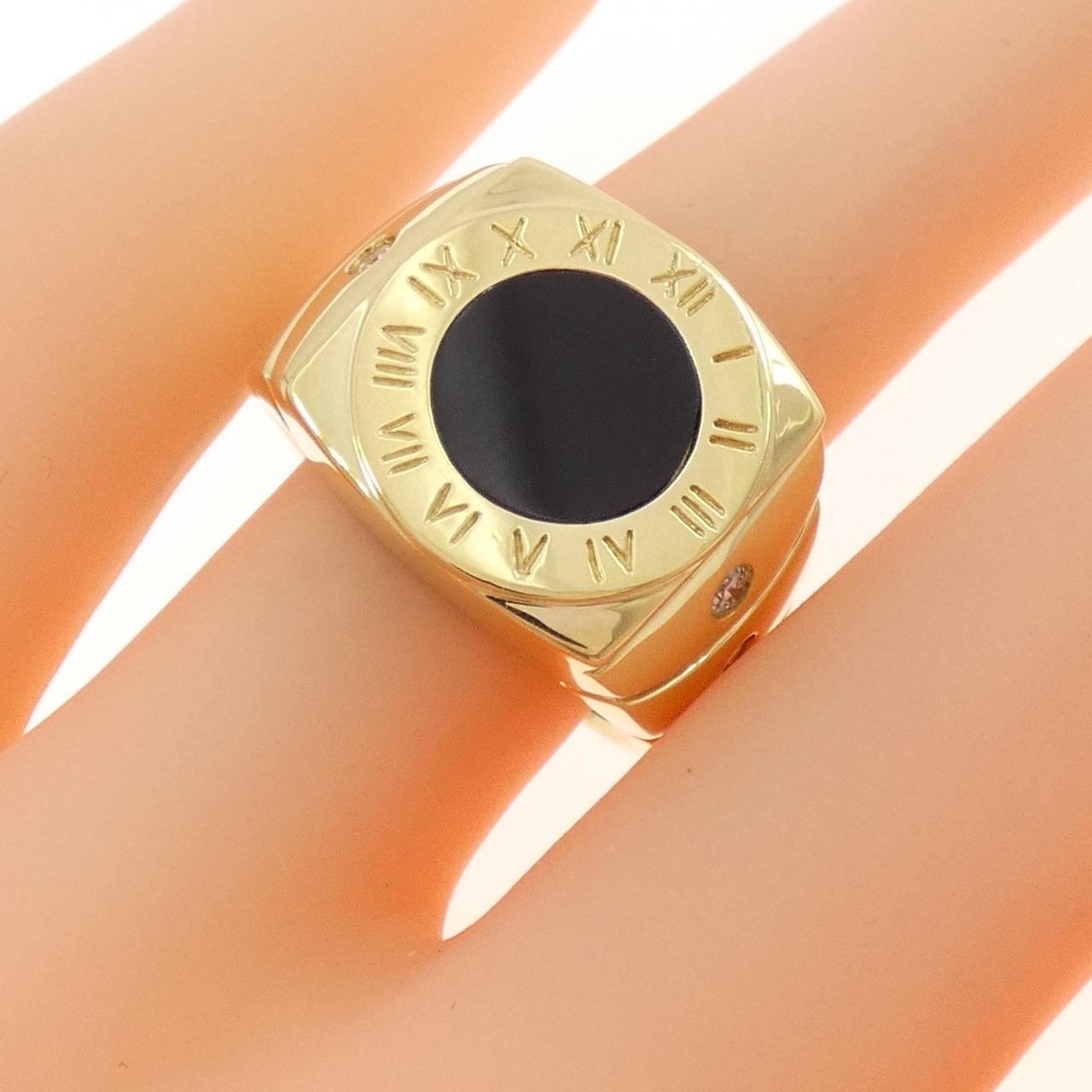 K18YG オニキス リング 0.11CT