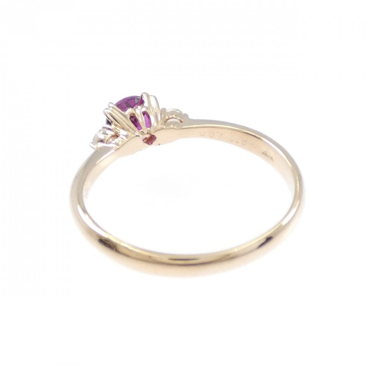 K18PG ガーネット リング 0.67CT