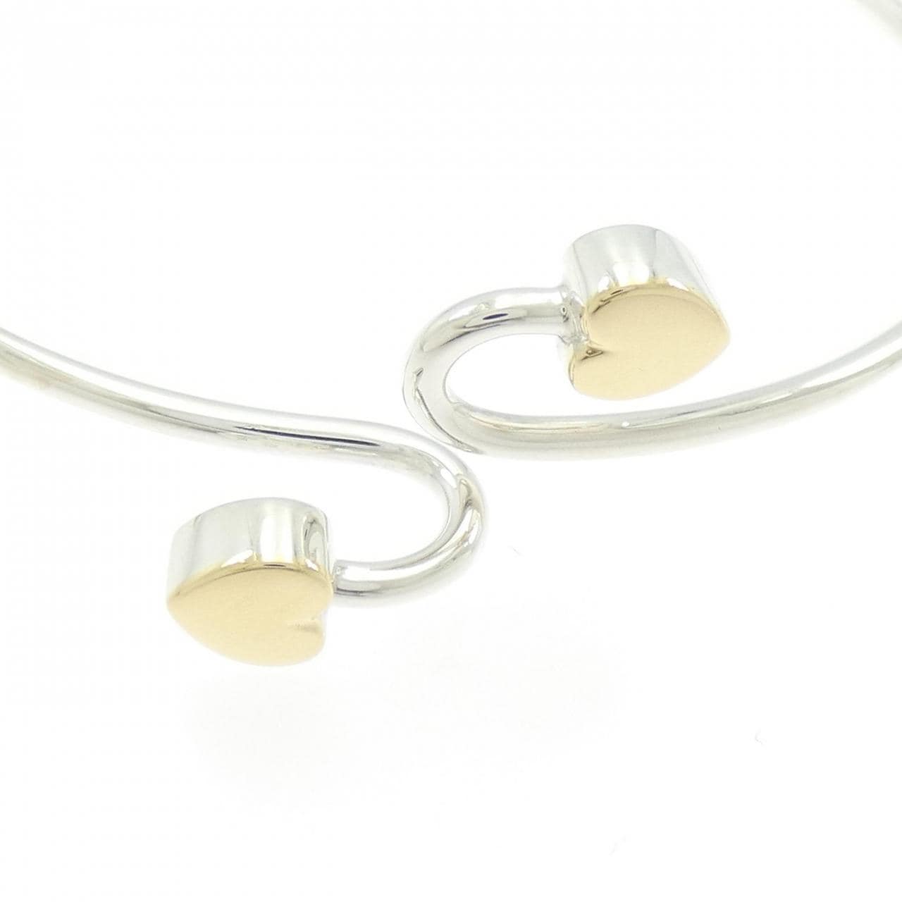 ティファニー ソリッドダブルハート バングル