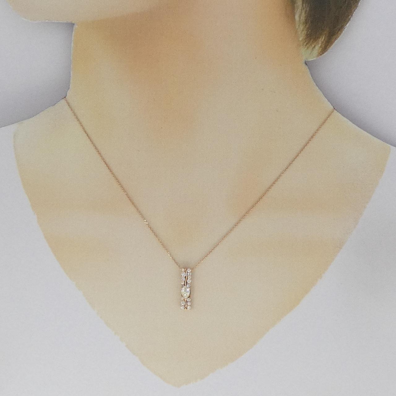 K18PG ダイヤモンド ネックレス 0.302CT
