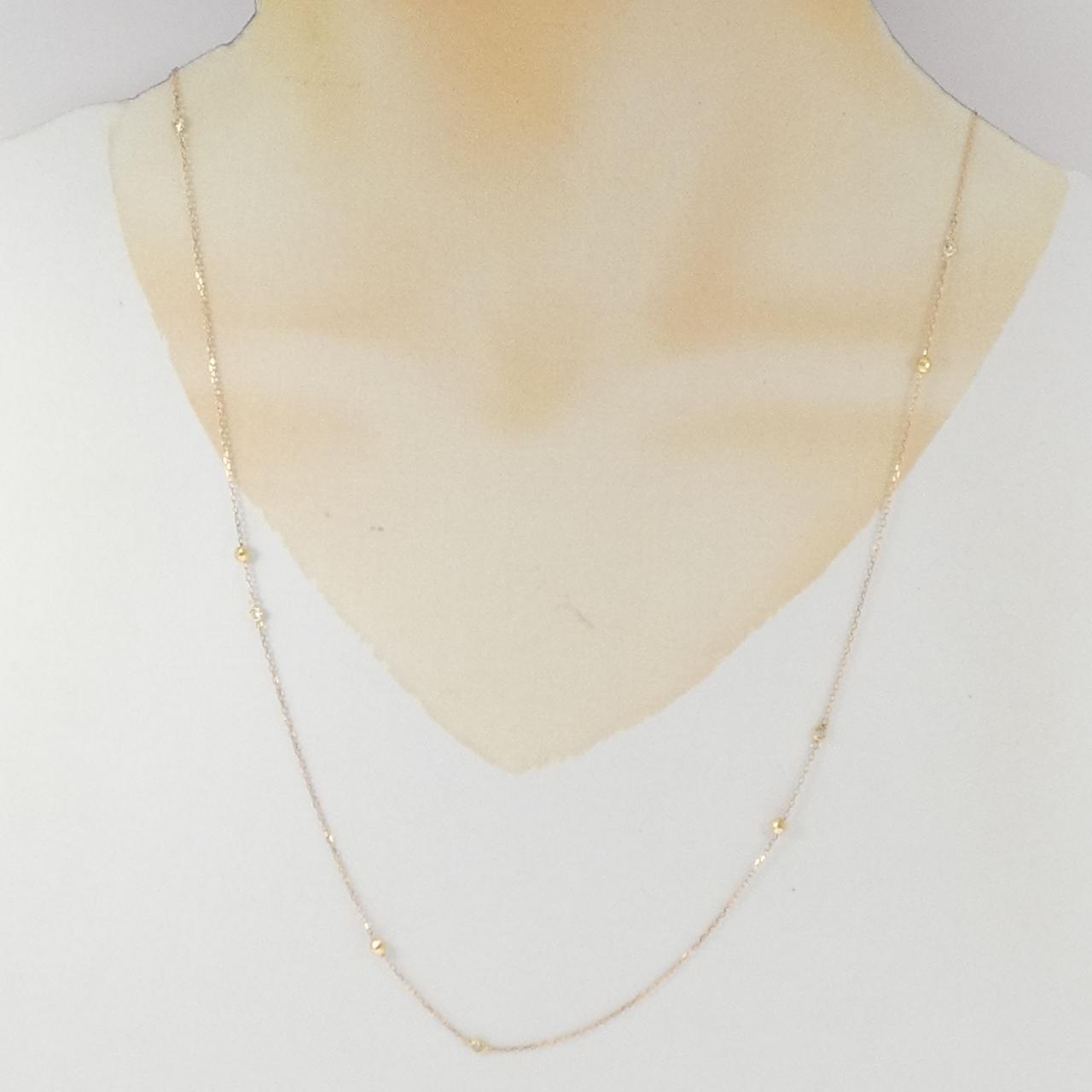 K18PG/K18YG ダイヤモンド ネックレス 0.20CT