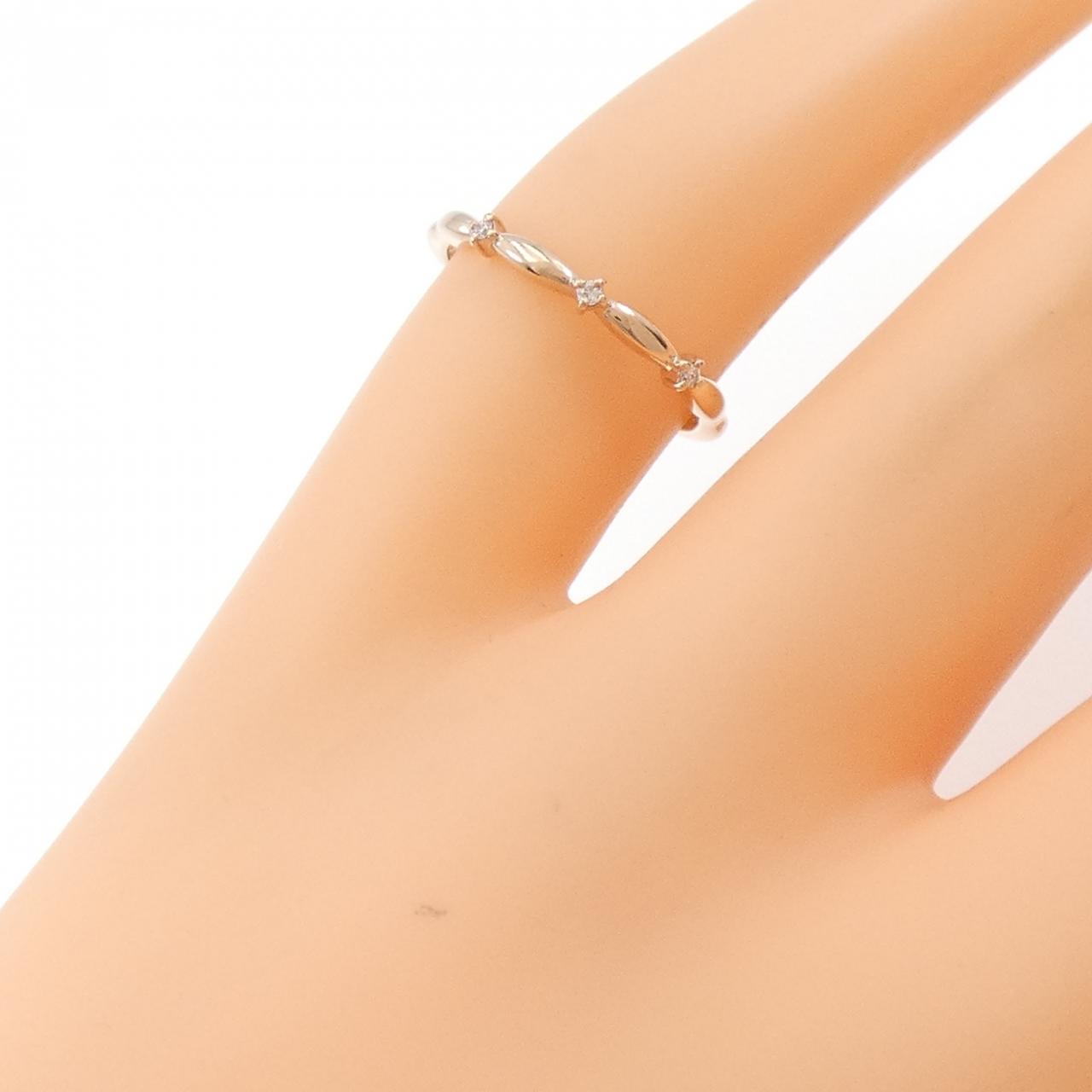 K10PG ダイヤモンド ピンキーリング 0.01CT