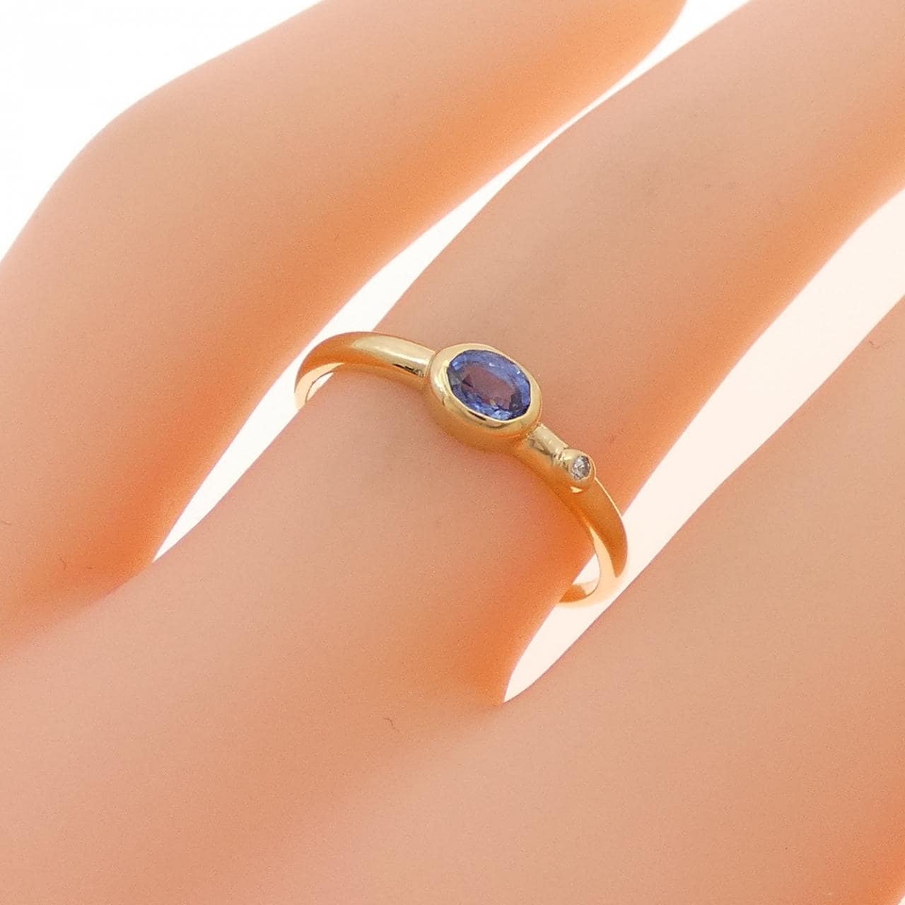 K18YG サファイヤ リング 0.23CT