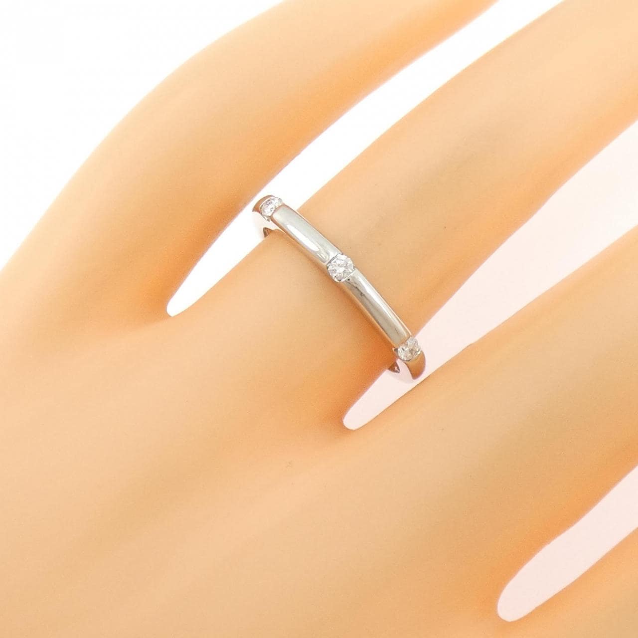 K18WG ダイヤモンド リング 0.09CT