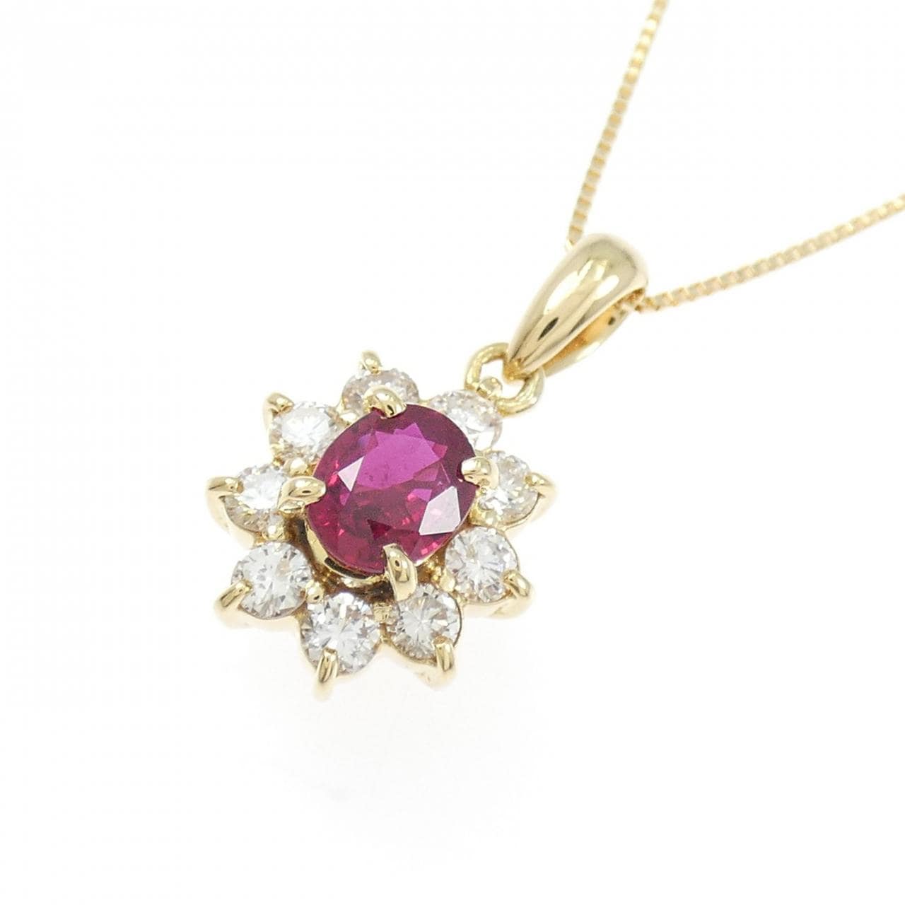 K18YG ルビー ネックレス 0.54CT