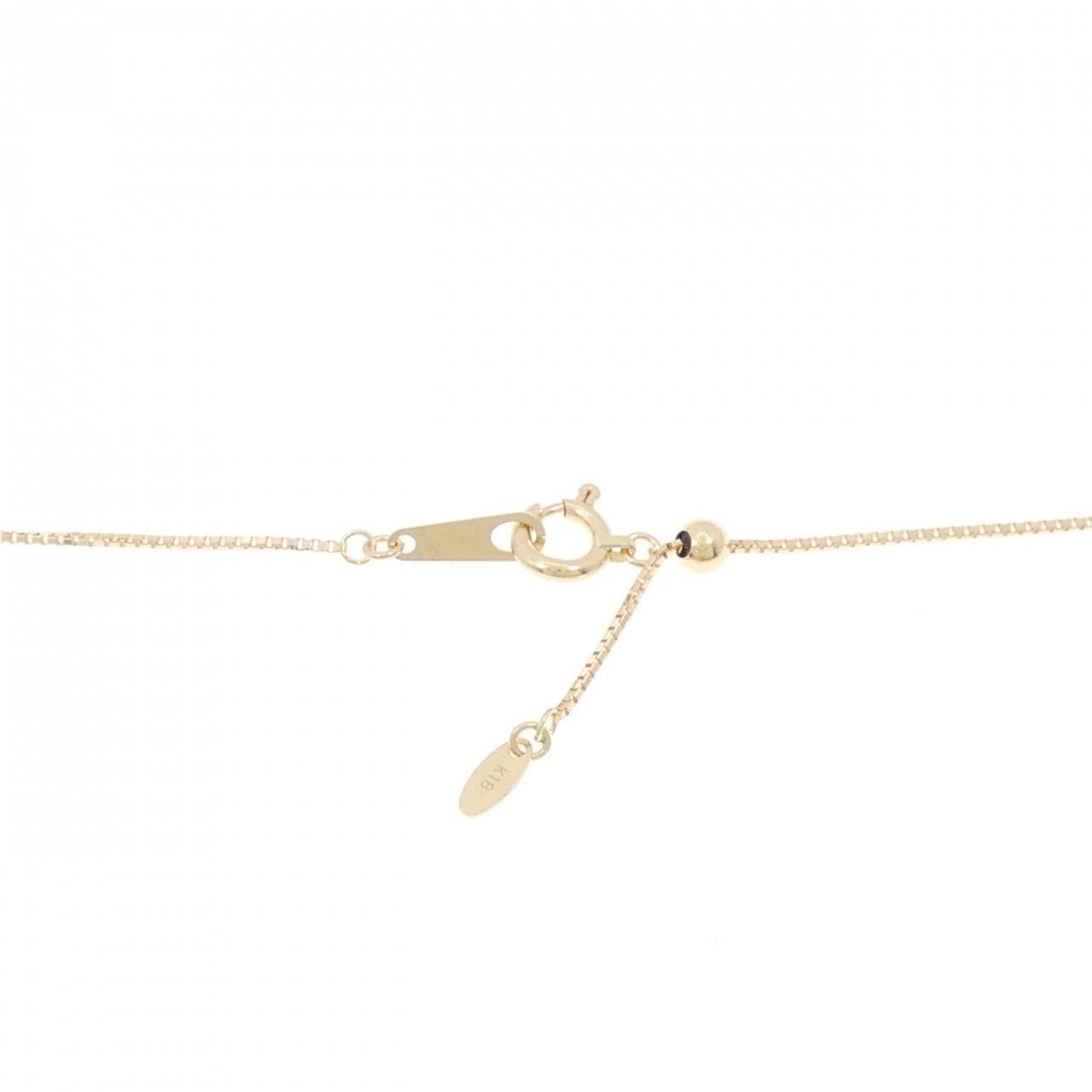 K18YG フラワー ダイヤモンド ネックレス 0.67CT