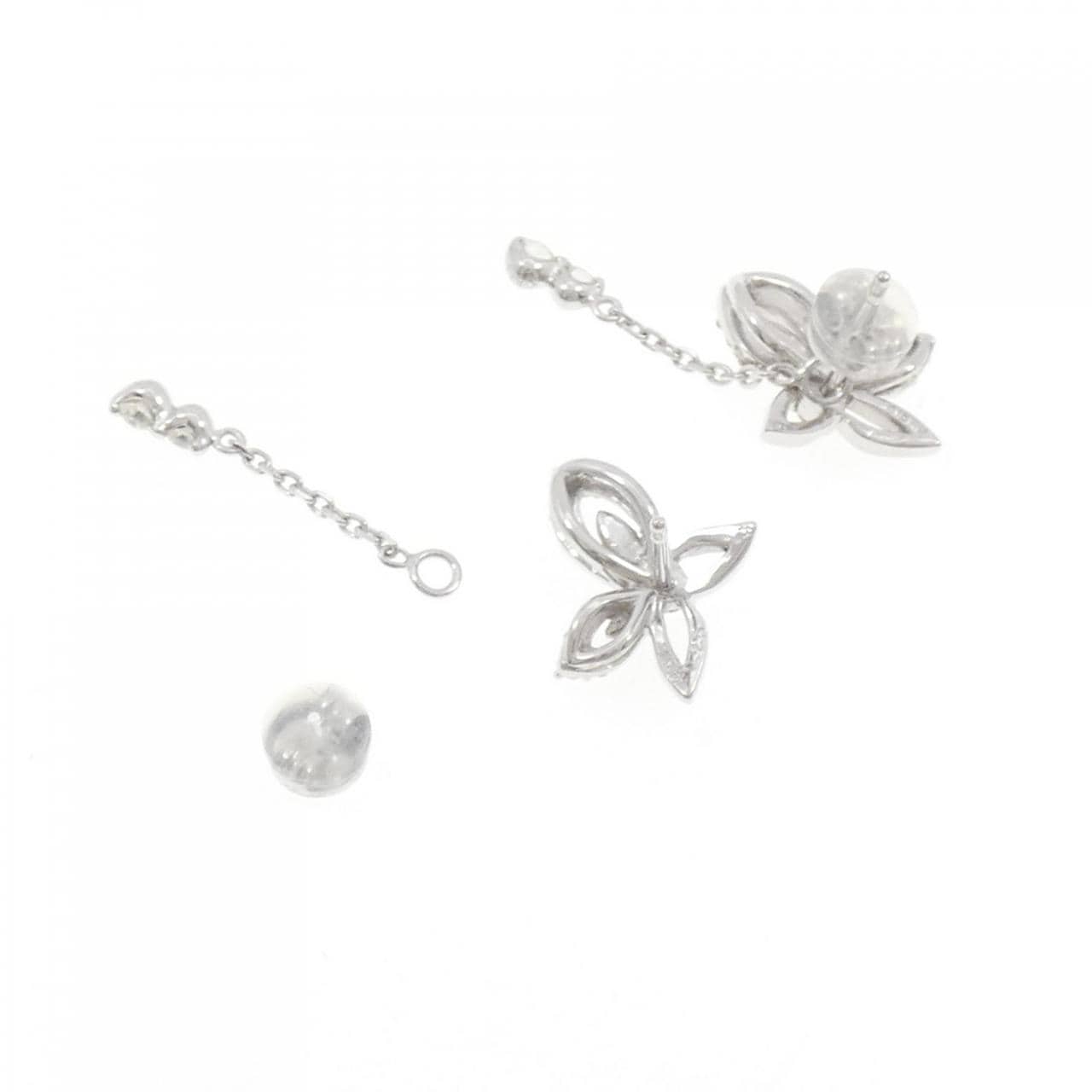 K18WG 2WAY ダイヤモンド ピアス 0.50CT