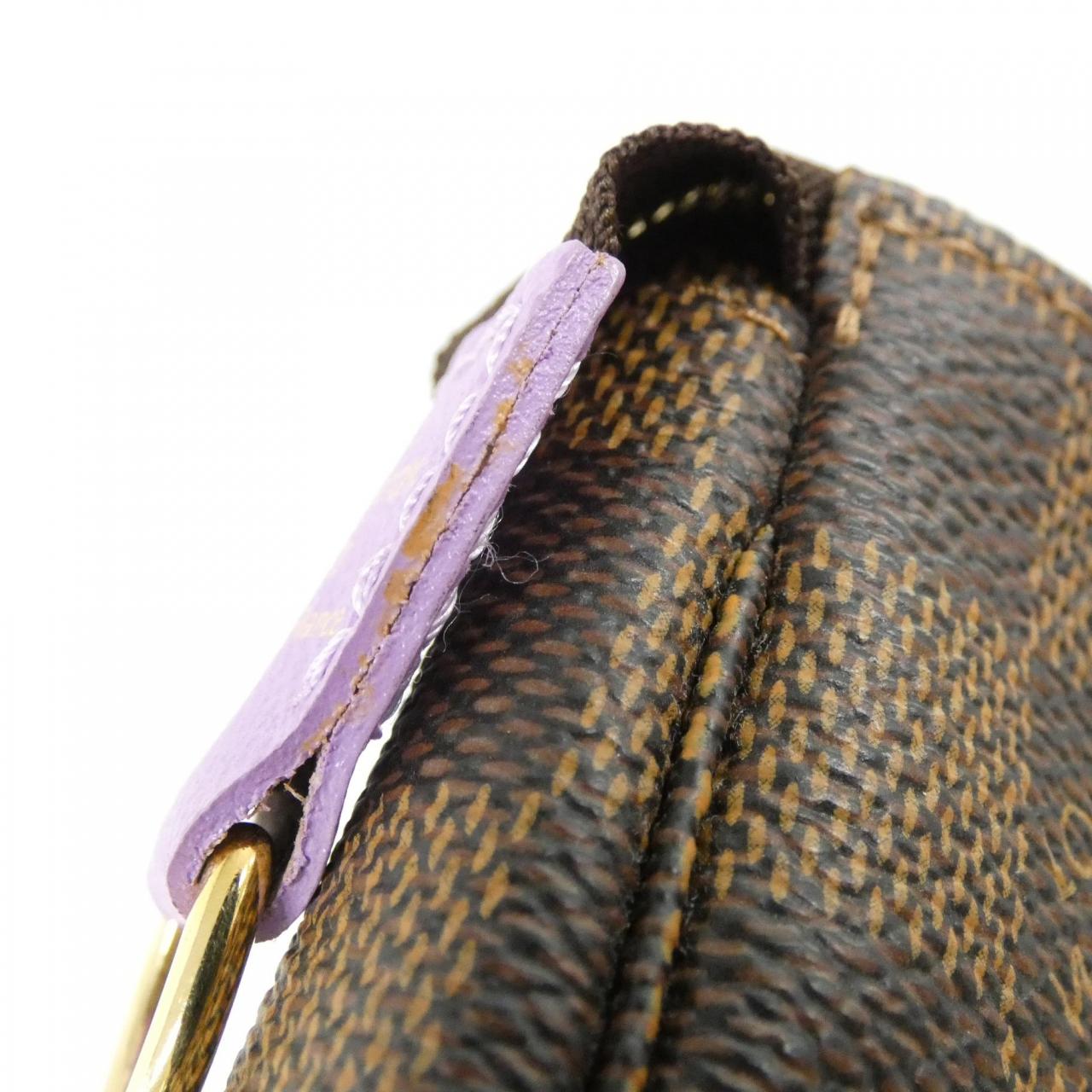 LOUIS VUITTON Damier (Ray Ilustre) Mini Pochette Accessoire N63003 Accessory Pouch