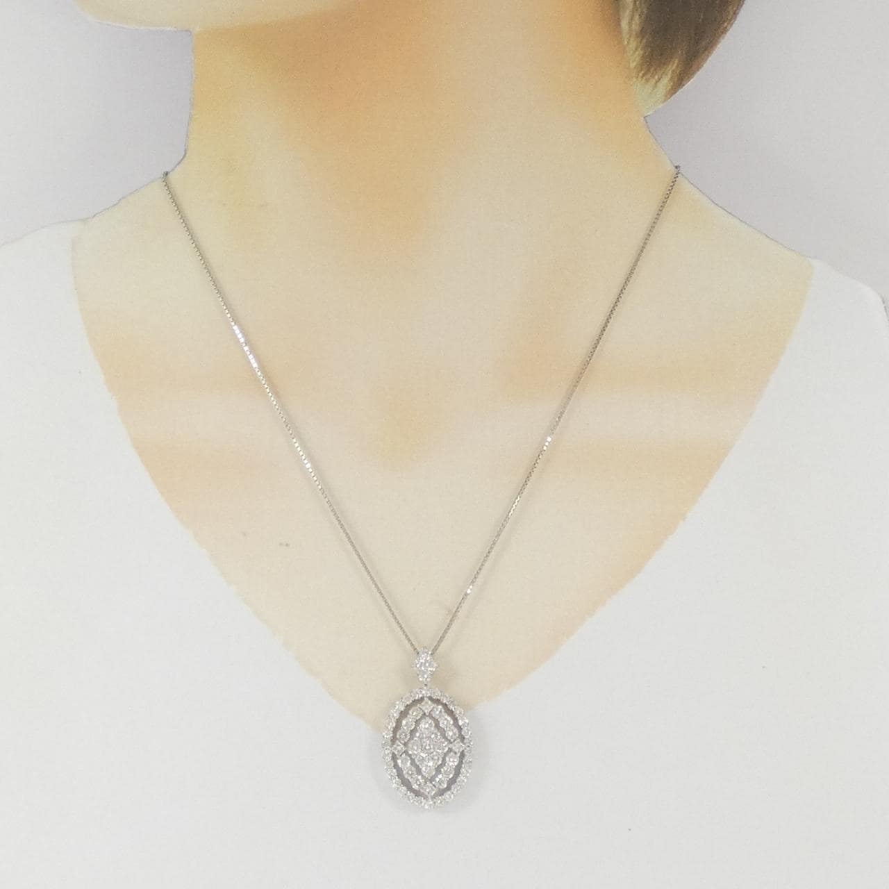 PT900/PT850 ダイヤモンド ネックレス 3.00CT