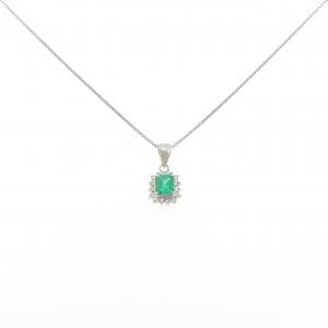 PT900/PT850 エメラルド ネックレス 0.69CT