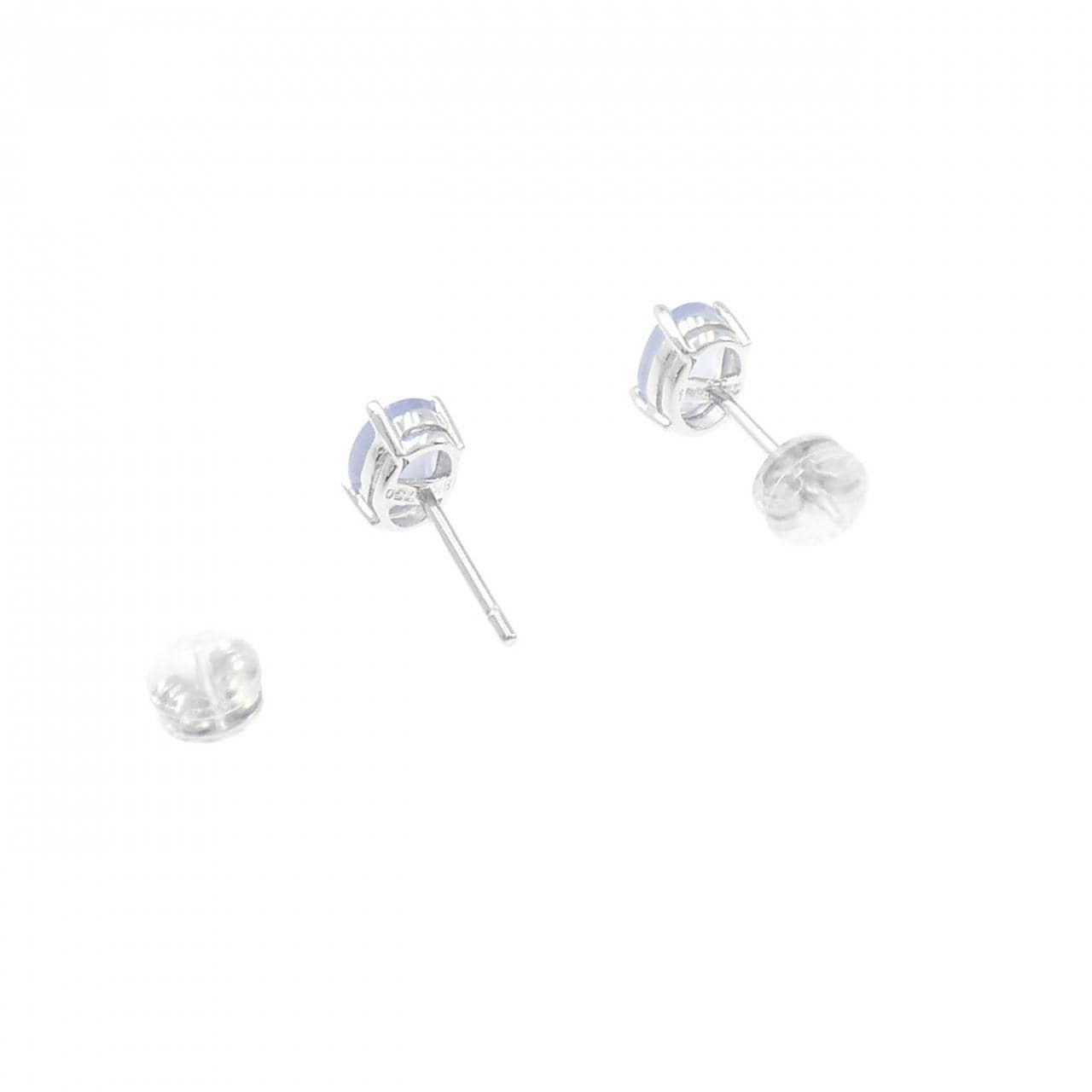 18KWG/K18WG カルセドニー ピアス