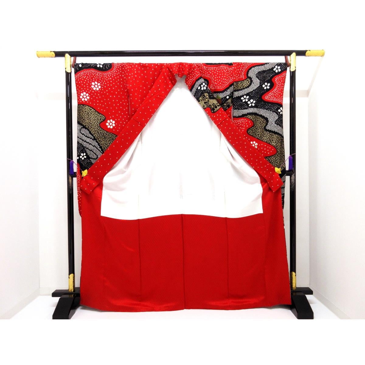 振袖刺繡絞花金彩友禪