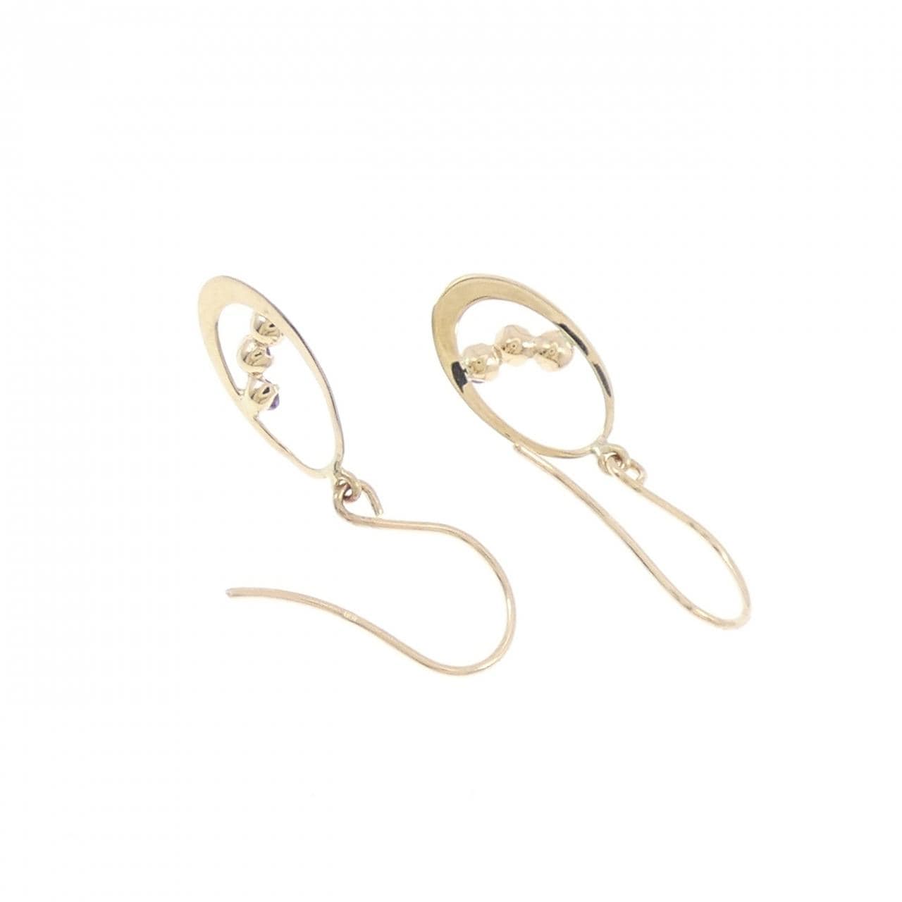 【新品】K10YG アメジスト ピアス