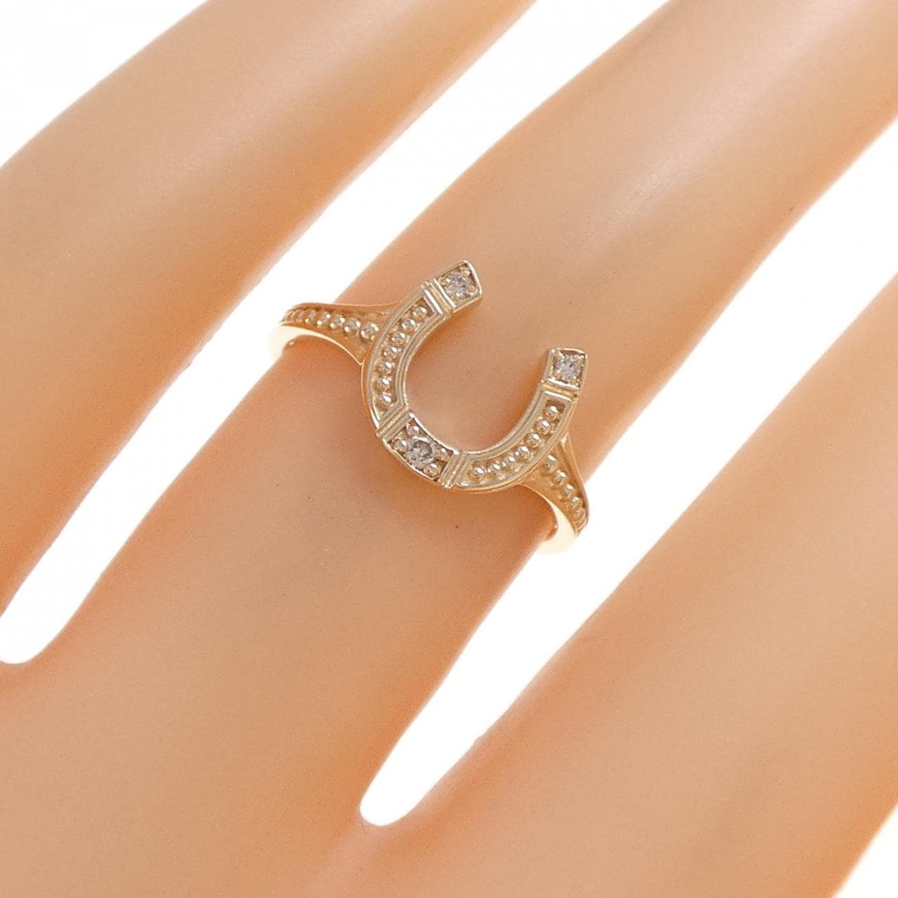 エテ ホースシュー ダイヤモンド リング 0.02CT