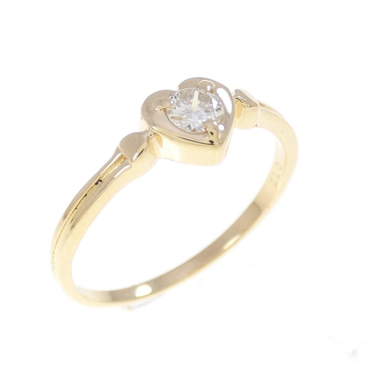 K18YG ハート ダイヤモンド リング 0.12CT