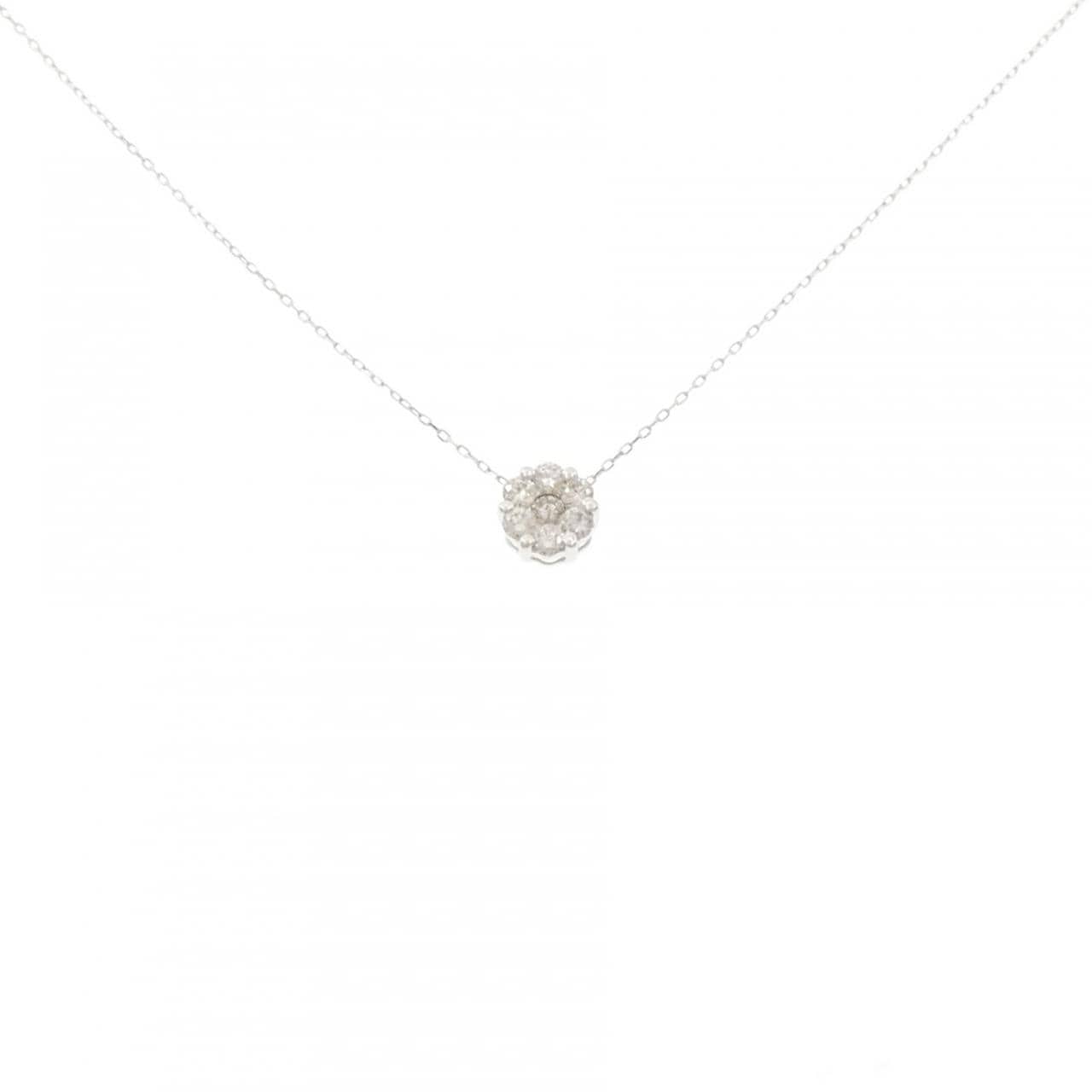 K18WG ダイヤモンド ネックレス 0.20CT