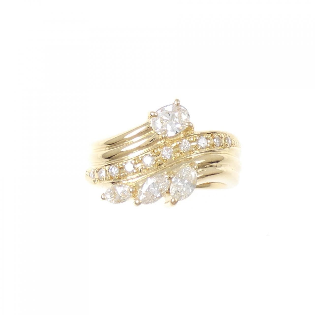K18YG ダイヤモンド リング 0.774CT