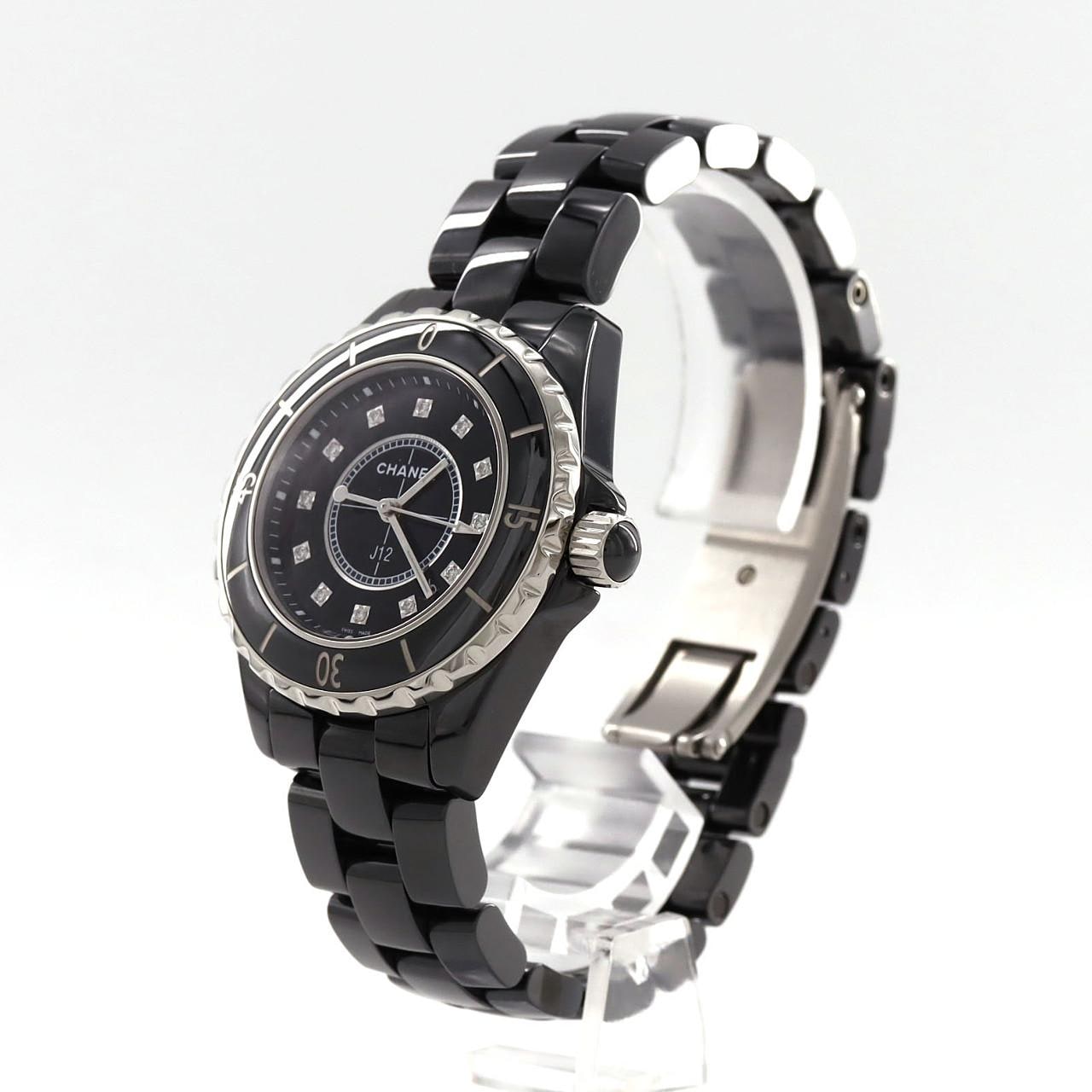 シャネル J12 33mmセラミック･12P H1625 セラミック クォーツ
