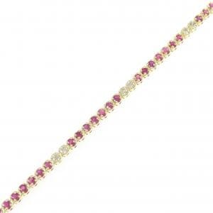 K18YG ルビー ブレスレット 1.00CT
