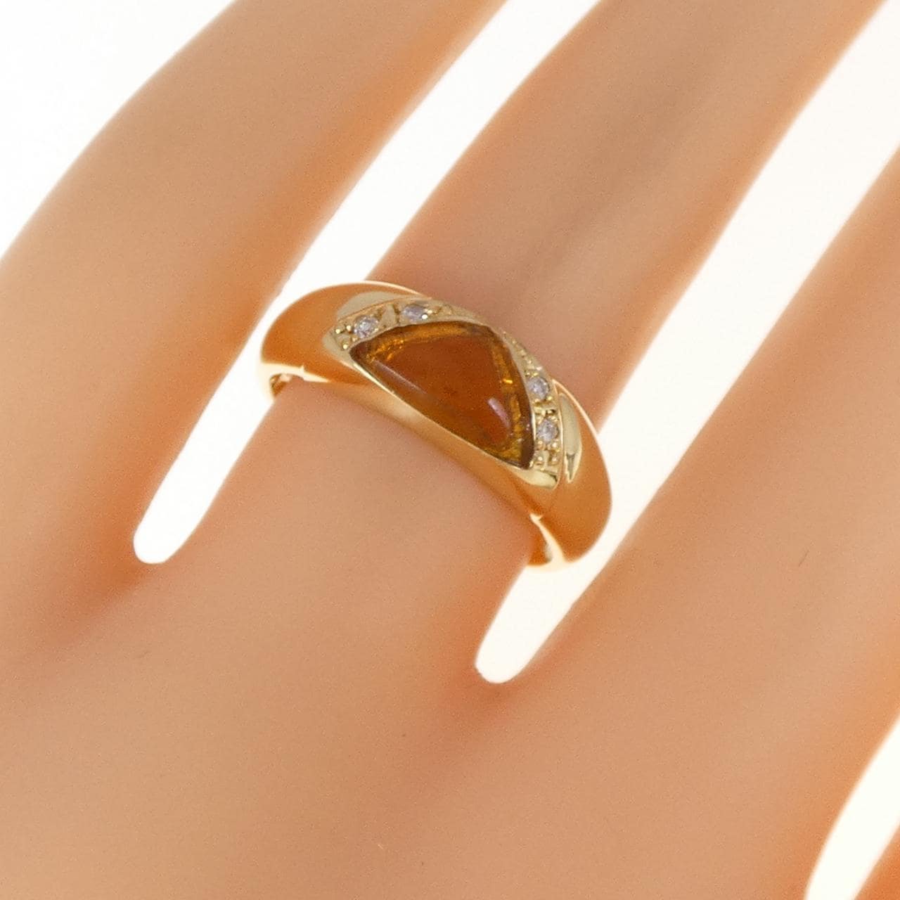 750YG琥珀環