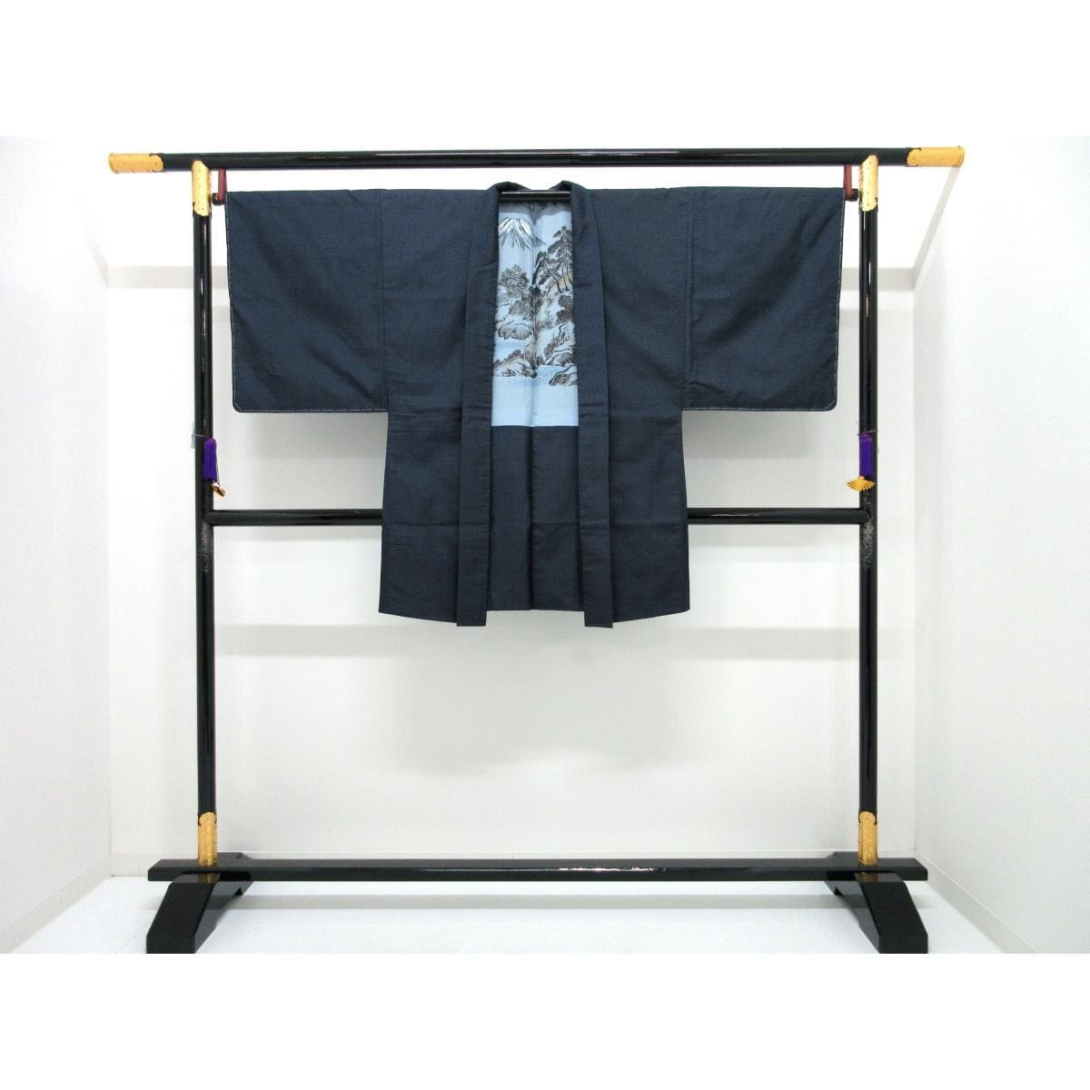 [Unused items] Men&#39;s Ooshima Tsumugi 100 Mountains Kimono/Haori 2-piece set