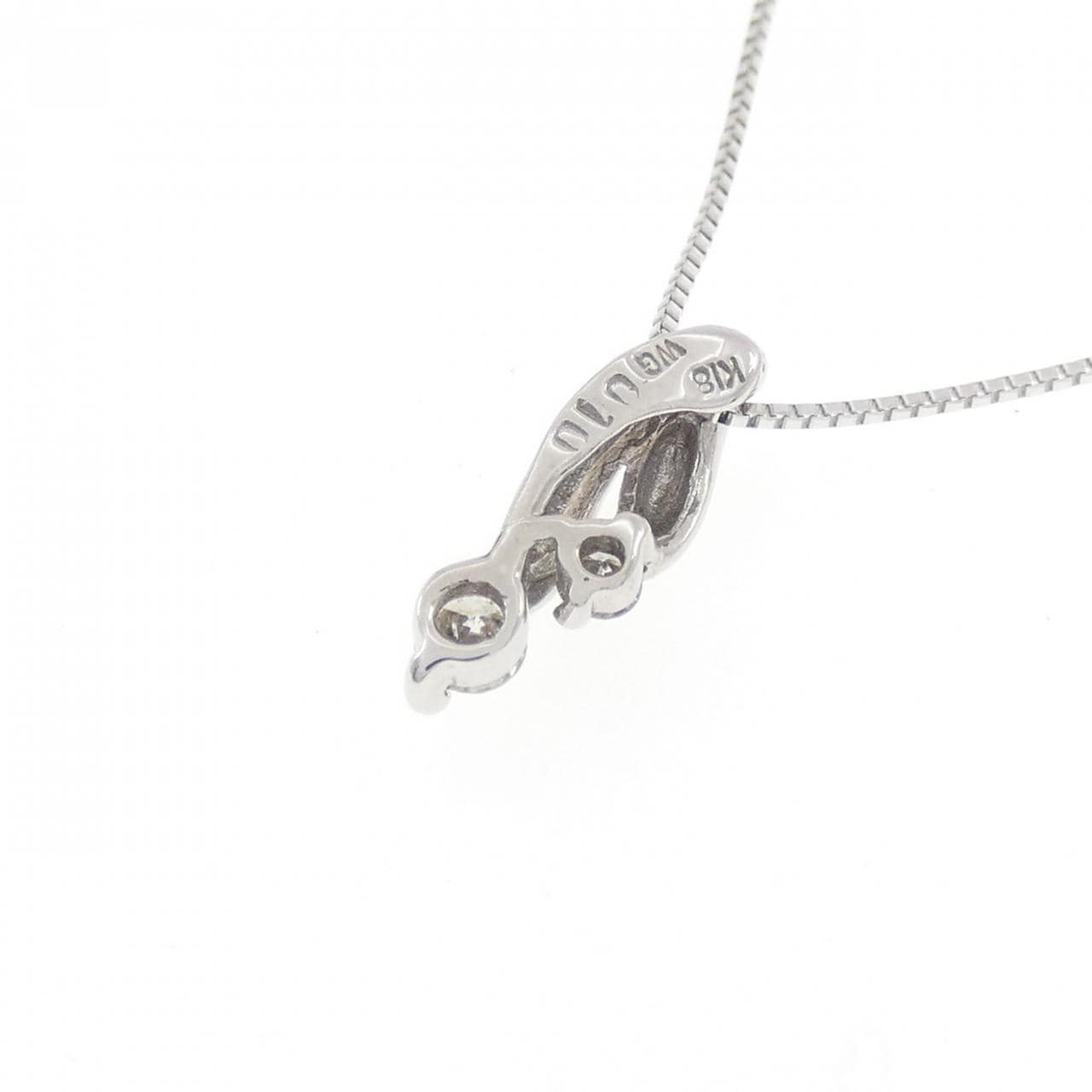 K18WG ダイヤモンド ネックレス 0.10CT