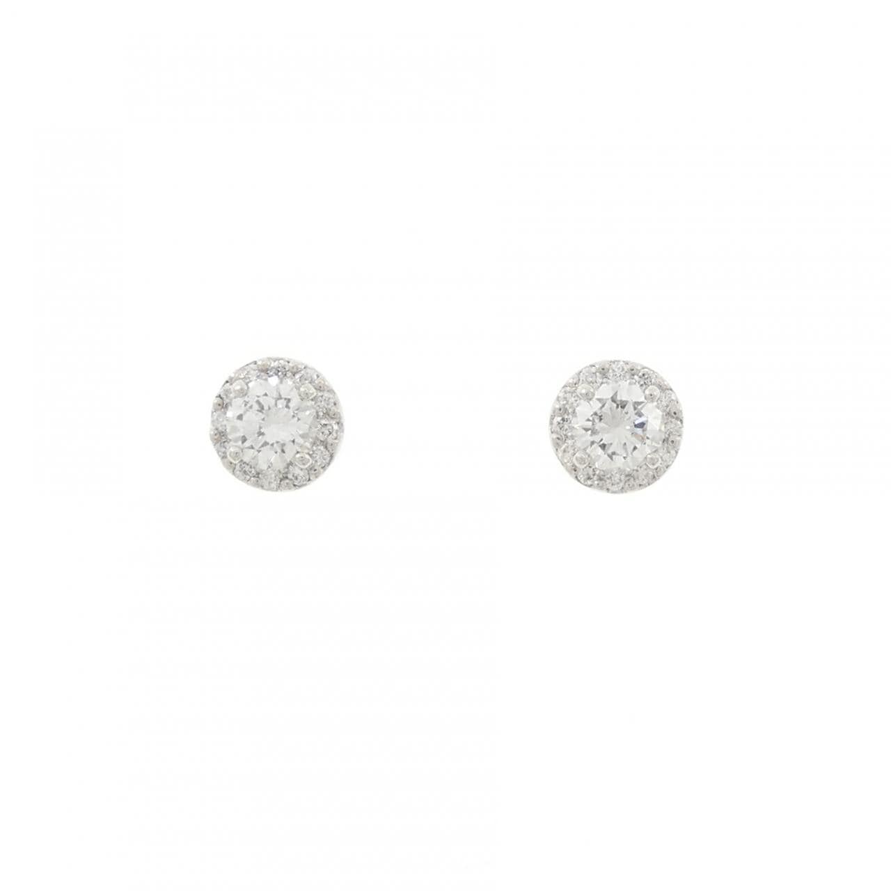 【リメイク】PT900/ST ダイヤモンド ピアス 0.227CT 0.229CT E-F VS2 VG-G