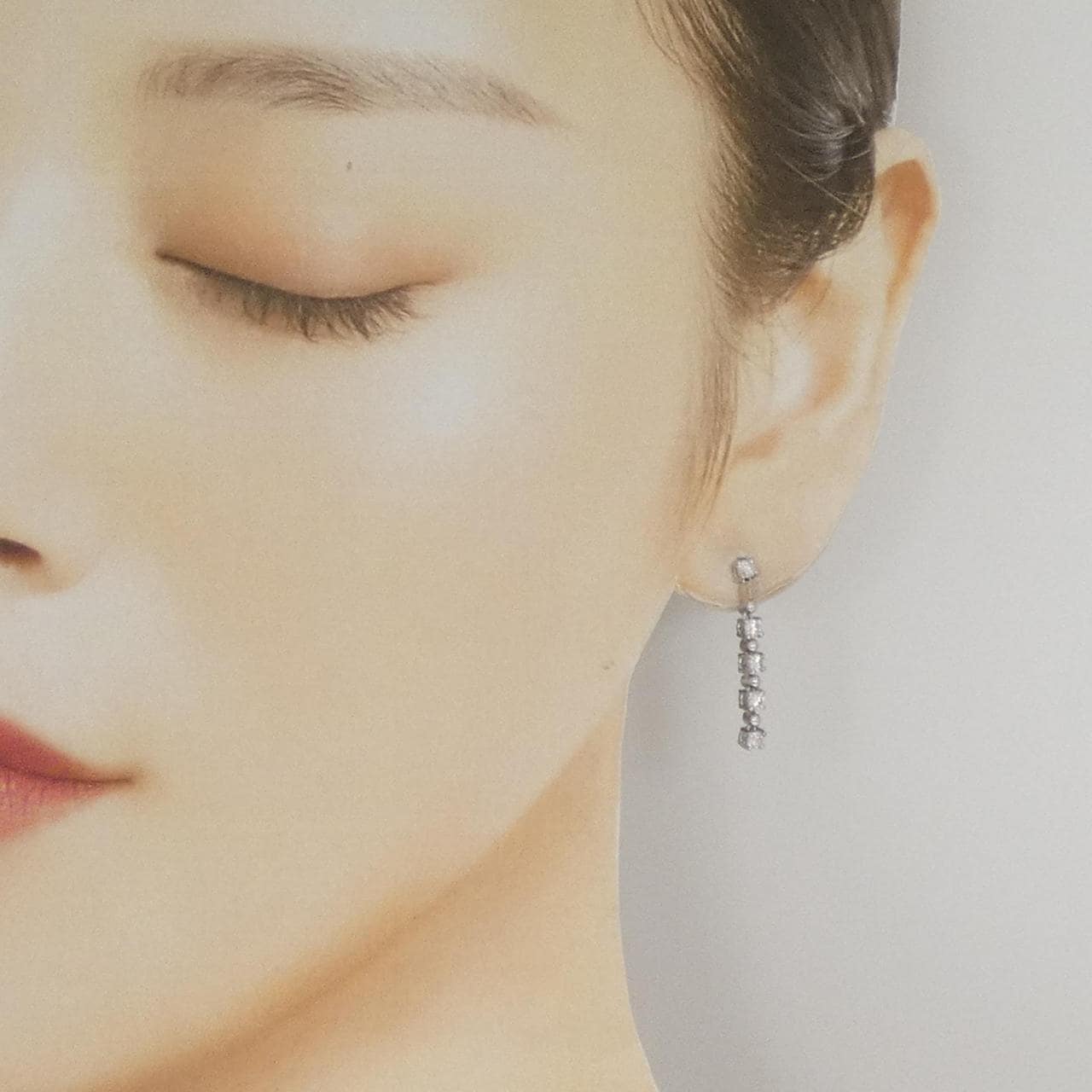 PT900 ダイヤモンド ピアス 0.50CT