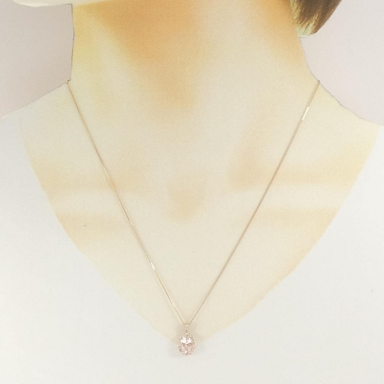 K18PG モルガナイト ネックレス 1.00CT