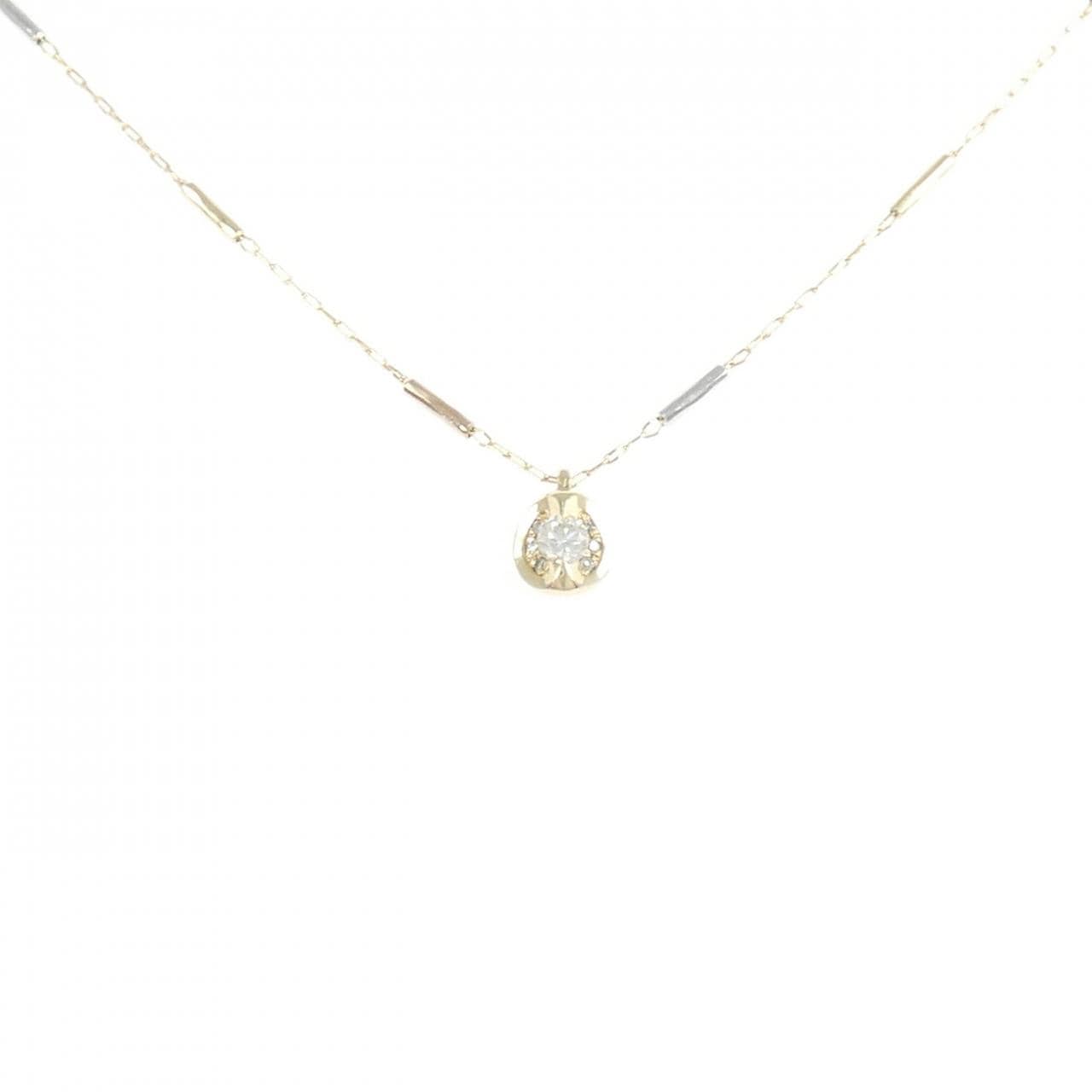 K10YG/K10WG ダイヤモンド ネックレス 0.10CT