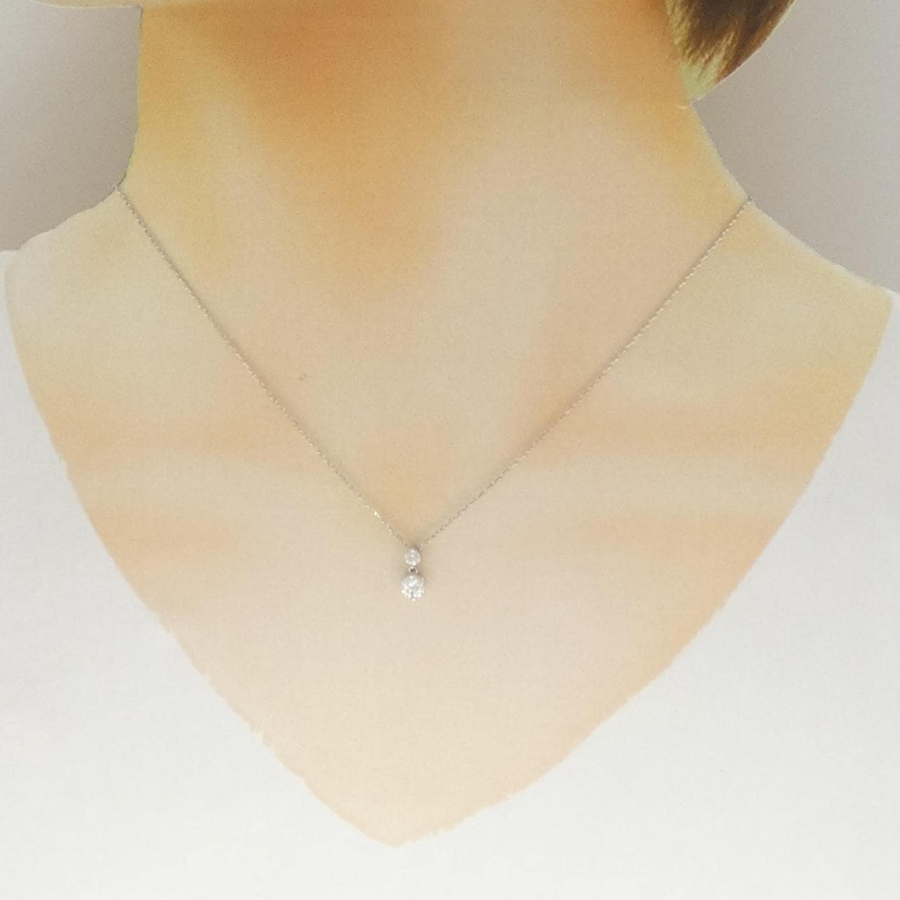 PT900/PT850 ダイヤモンド ネックレス 0.32CT K IF 3EXT