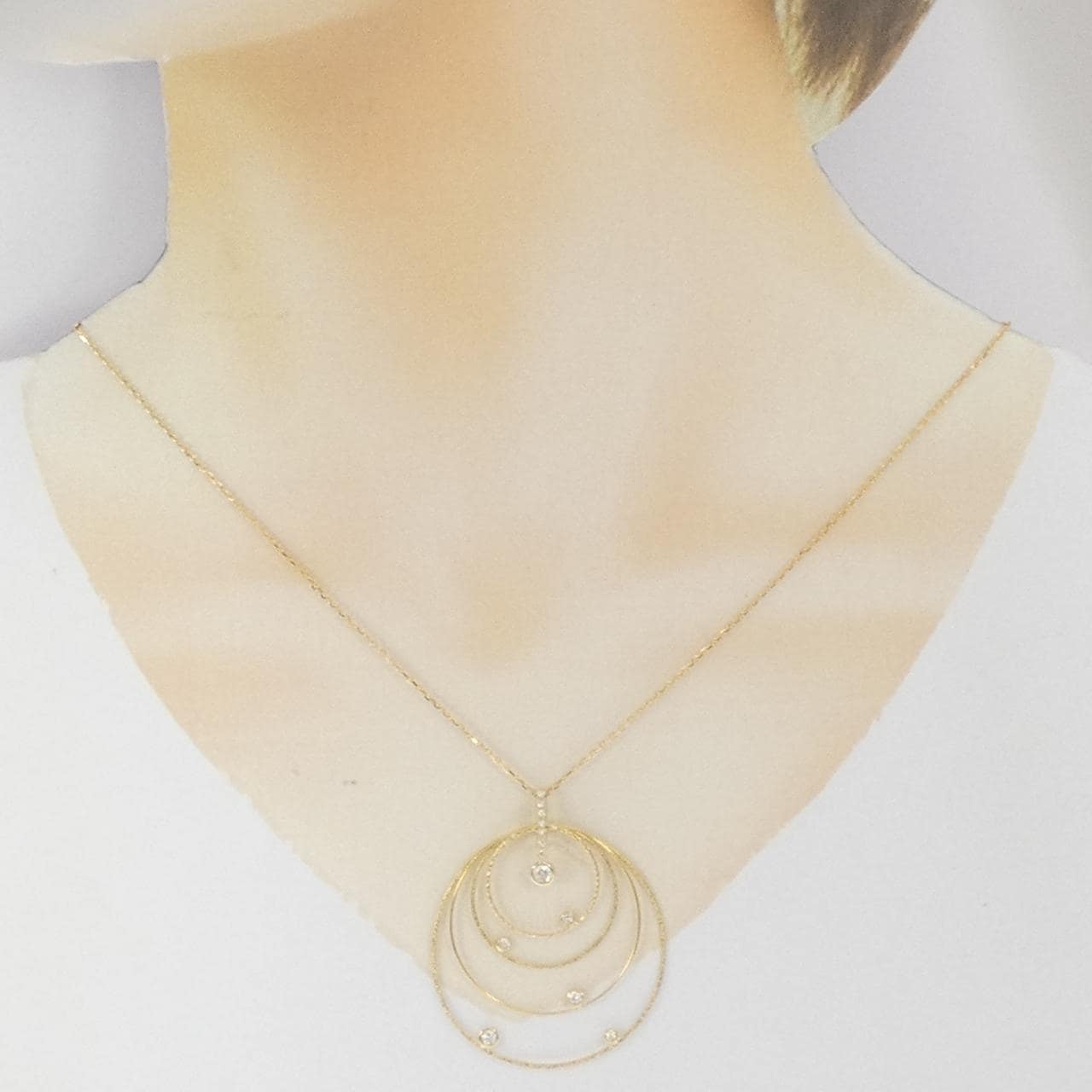 K18YG ダイヤモンド ネックレス 0.30CT