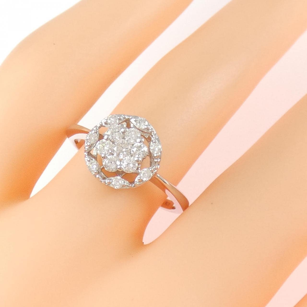 K18WG ダイヤモンド リング 0.40CT