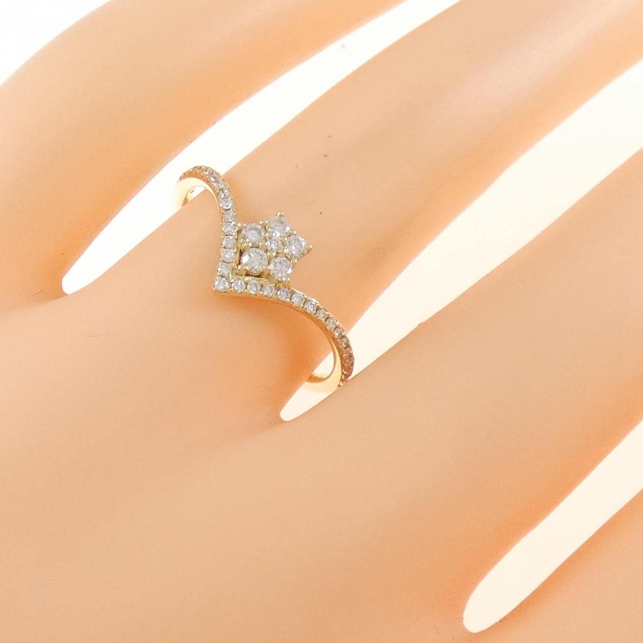 【新品】K18YG ダイヤモンド リング 0.22CT