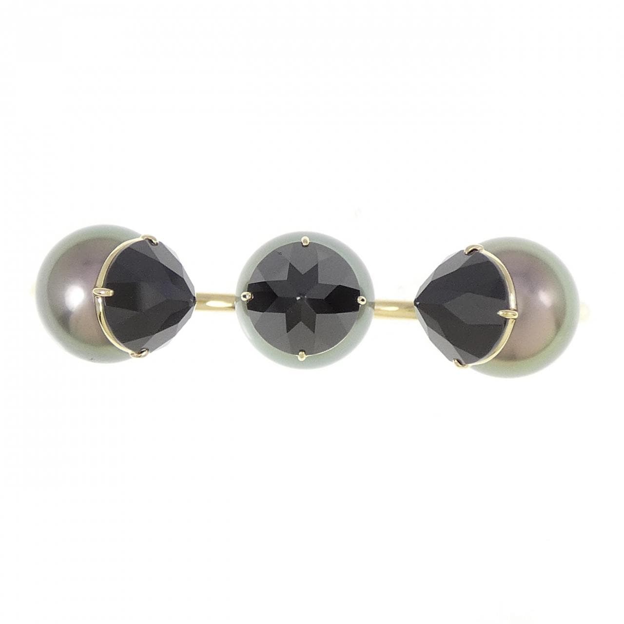 Tasaki black butterfly pearl ring