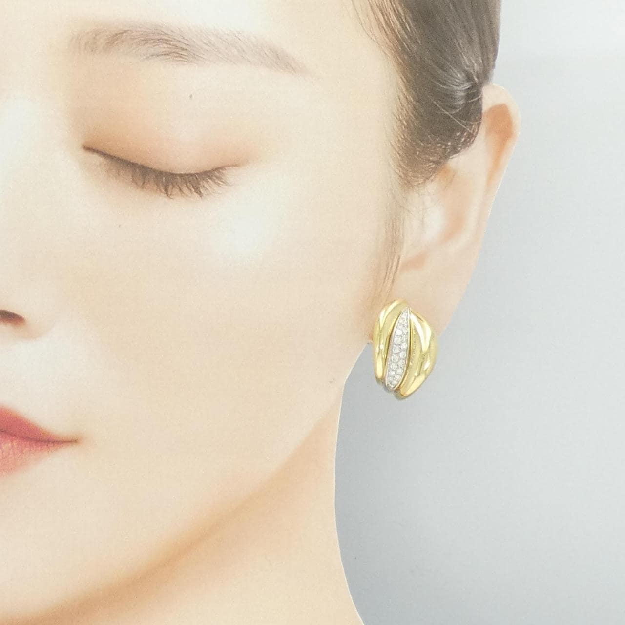 K18YG/K18WG ダイヤモンド ピアス