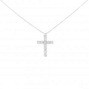 ヴァンドーム クロス ダイヤモンド ネックレス 0.85CT