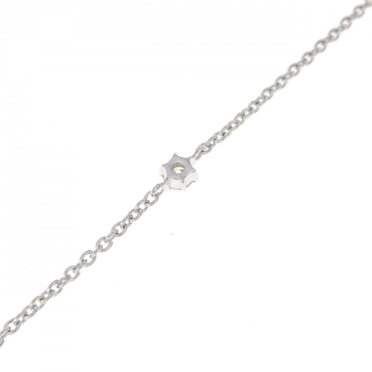 K18WG ホースシュー ダイヤモンド ネックレス 0.20CT